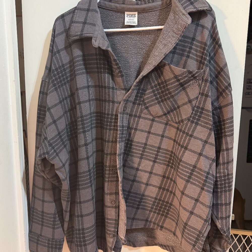 Victoria's Secret PINK Oversized Flannel Top